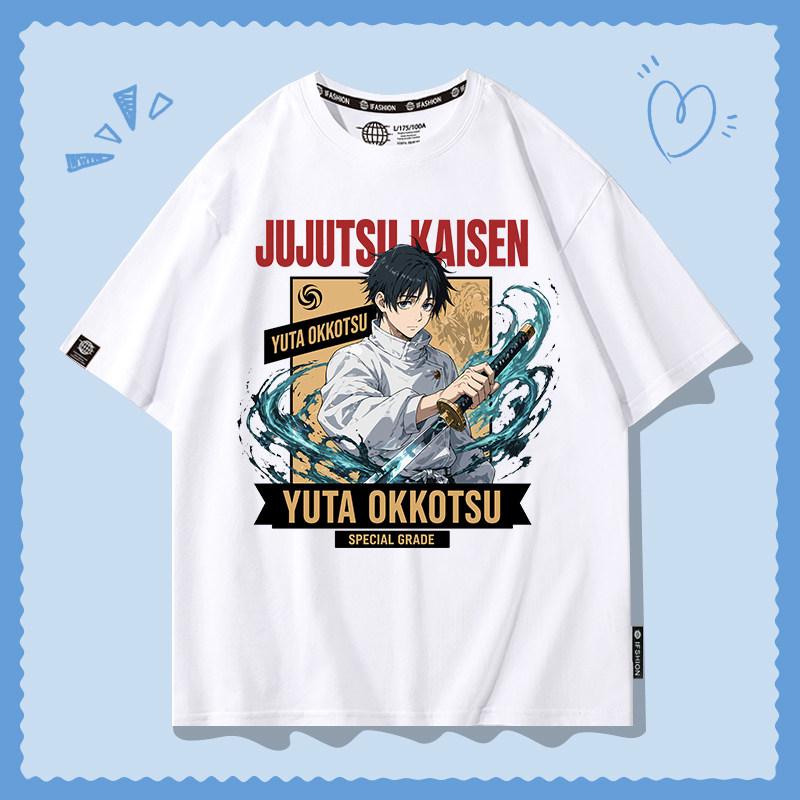 Jujutsu Battle Joint Anime Peripheral Cotton Cartoon Printed Unisexs And Unisexs Short Sleeves New Fashion Trend Casual Tshirt