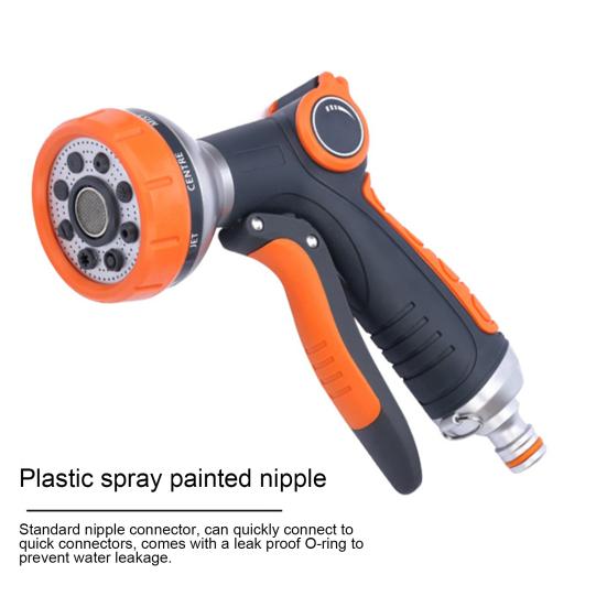 Garden Hose Nozzle High Pressure Hose Nozzle Sprayer with 8 Spray Patterns Water Hose Nozzle Hand Sprayer for Watering Plants And Lawn
