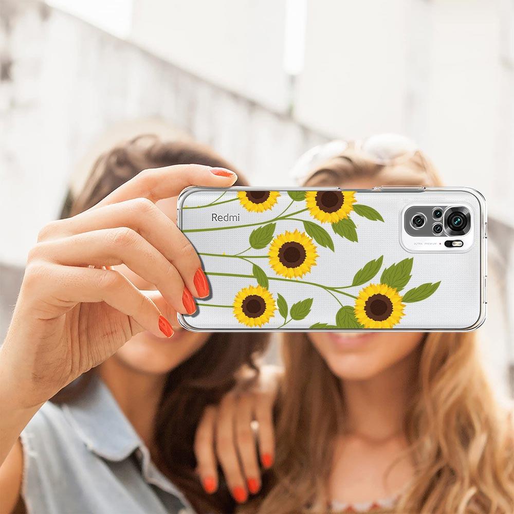 Прозрачный чехол для телефона с изображением цветка лаванды и подсолнечника для Xiaomi Redmi Note 12 10C 10 11 9 8 Pro Plus 9S 7 8T 9T 9A 8A 9C K50 K40
