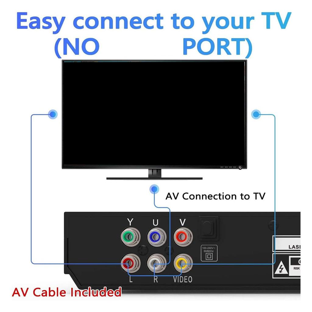 Mini DVD 720P HD Компактный DVD-плеер для дома Маленький CD DVD-плеер с дистанционным AV-выходом USB RCAC-кабель в комплекте Плеер, ТВ, управление, поддержка, 2.0