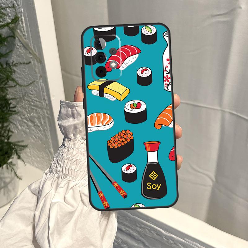 Японский кейс для еды суши для Samsung Galaxy A56 A36 A16 A06 A54 A34 A14 A13 A53 A12 A22 A32 A52 A35 A15 A55 A17