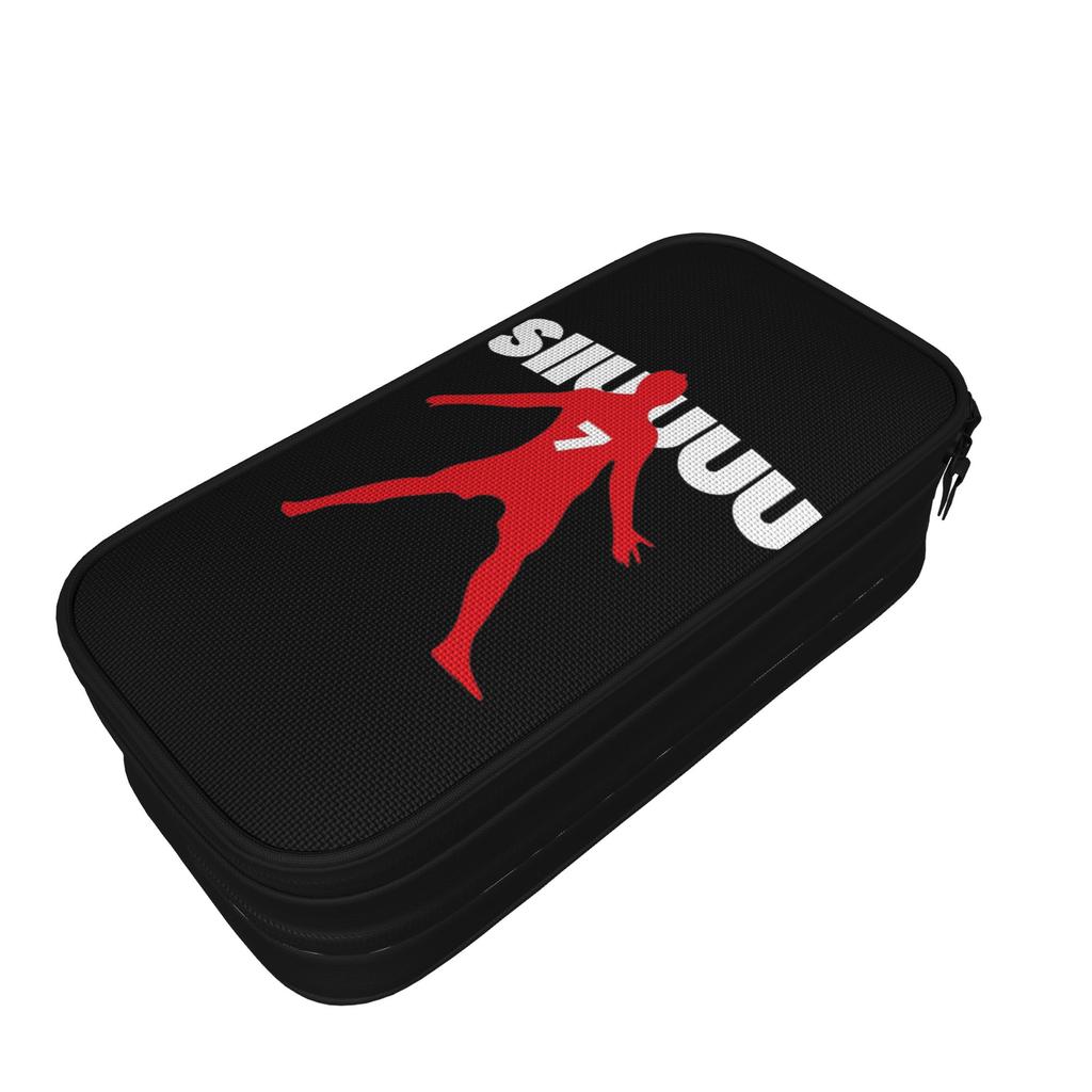 Siuuu Ronaldos Pencil Case New Bag Girls Boys Large Storage Students School Cosmetic Pencilcases