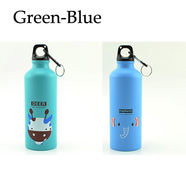 Kawaii мультяшная детская бутылка для воды алюминиевая герметичная чашка для питья спортивная фляжка чайник дорожная бутылка с пряжкой для переноски