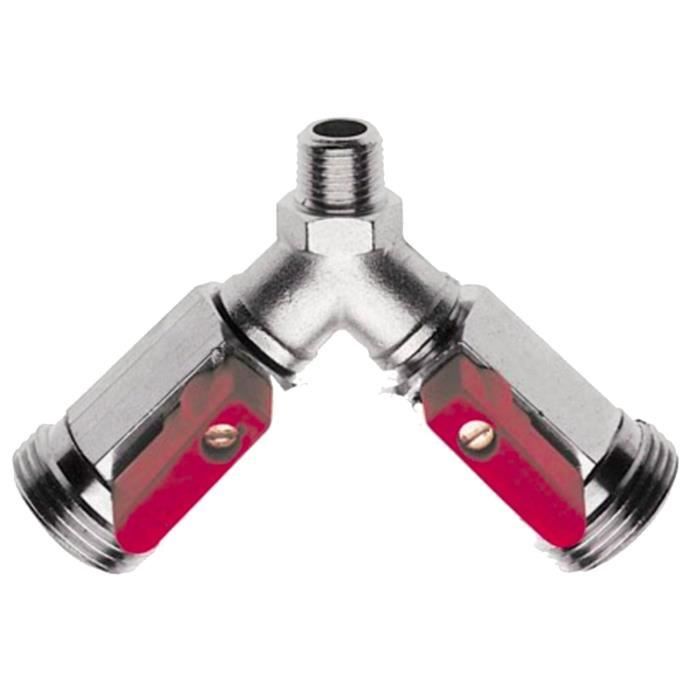 Robinet d'arrêt 2 voies pour réducteur de pression CO2 - Durable et polyvalent pour pros
