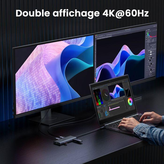 Hub USB-C 10 En 1 - UGREEN - Gris