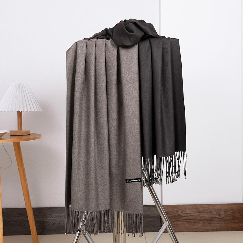 Women'S Thick Warm Solid Color Scarf Autumn And Winter New Style Cashmere Scarf Versatile Wool Scarf