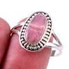 Natural Rhodochrosite Gemstone 925 Solid Sterling Silver Jewelry Ring S.10 W5l23