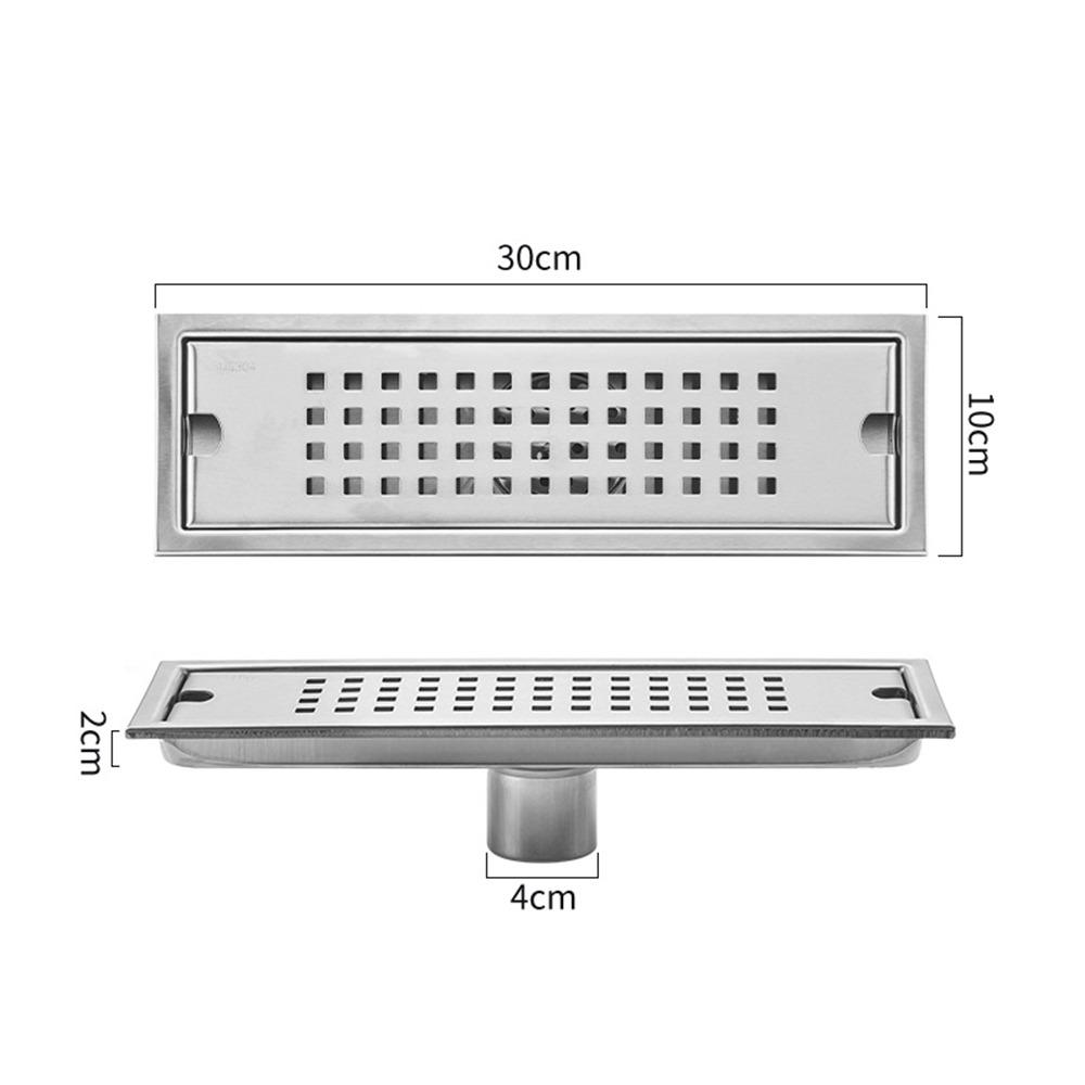 Нержавеющая сталь Душевой слив для пола Прямоугольная форма Линейный слив для пола Полезный фильтр для слива