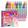 12/24Pcs Nail Art Pens Quick Nail Art Acrylic Dry 0.5MM DIY Gel Paint Markers Nail Point