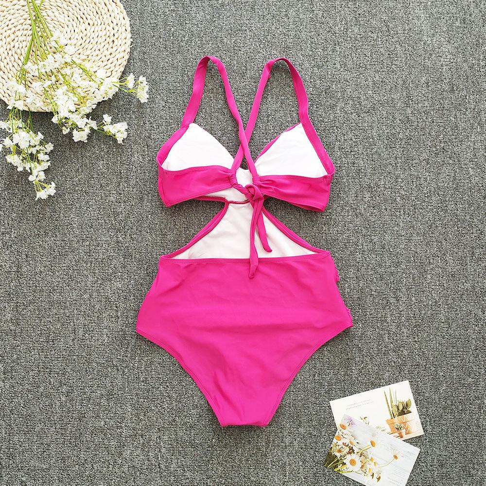 Цельный купальник-танкини с лямкой на шее, большие размеры, бразильский пляжный купальный костюм с пуш-ап, боди с высокой талией, монокини, бикини