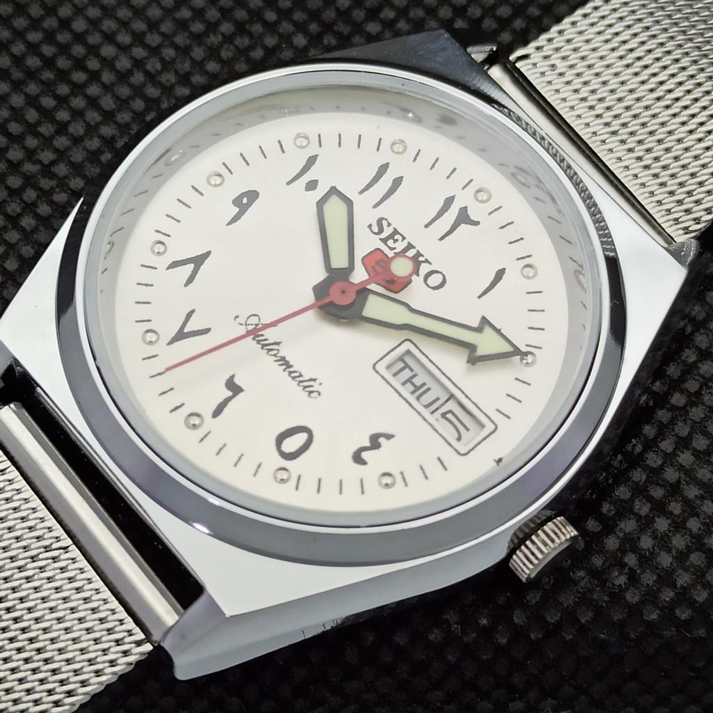 ВОССТАНОВЛЕННЫЕ ВИНТАЖНЫЕ МУЖСКИЕ ЧАСЫ SEIKO 5 AUTOMATIC JAPAN DAY/DATE 533d-a280192-9 SKU533d-a280192-2