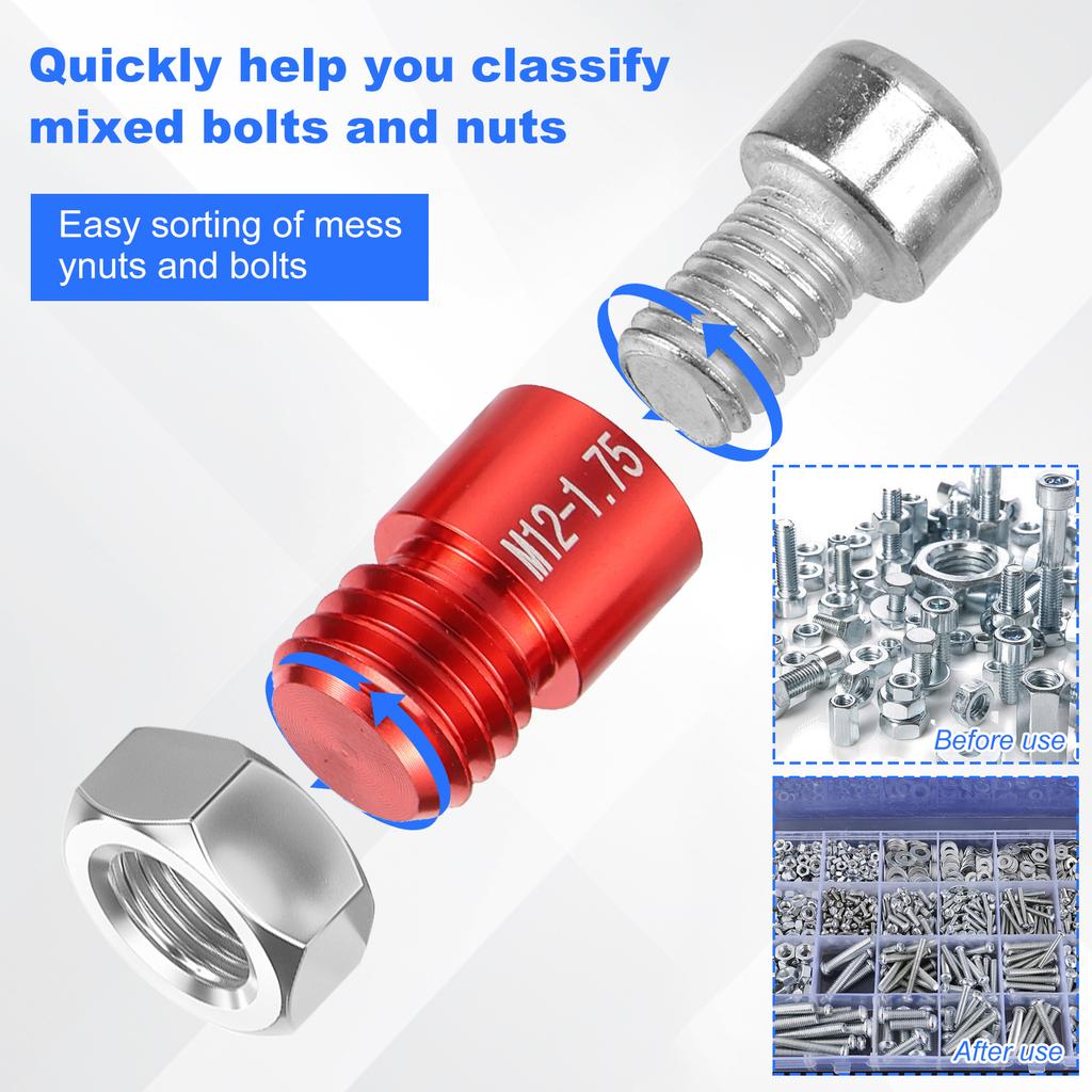 50 шт. Калибр для проверки резьбы гаек и болтов, Калибр для определения размера резьбы для обнаружения фиксированных болтов или резьбовых отверстий, Метрический Имперский Калибр для болтов и гаек