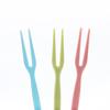 Cartoon Animal Disposable Fruit Fork Box Containing 50 Plastic Dim Sum Fork Fruit Fork Color Two Tooth Cake Fork