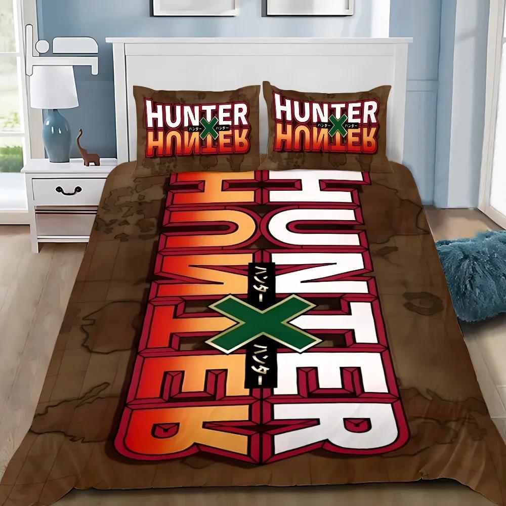 Аниме Мягкое Пододеяльник Наволочка Hunter x Hunter Комплект Постельного Белья Взрослые Люди Мальчик Девочка Украшение Спальни Дети Односпальный Двуспальный Большого Размера Размеры