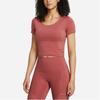 Under Armour Однотонная повседневная футболка с круглым вырезом и коротким рукавом, женские топы, дымчато-красный 1383639-611