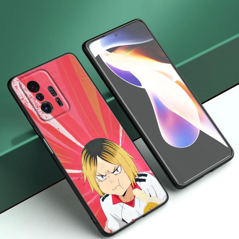 Чехол для телефона с аниме Kozume Kenma Haikyuu для Xiaomi Mi A2 8 9 SE Note 10 10T 11 12 Lite 9T 11T 12S 12T Pro A3 6X 12X, черный чехол