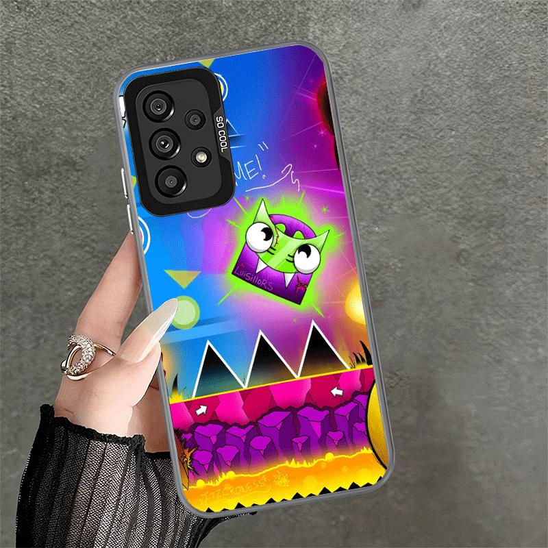 Geometry Dash Game Soft Phone Case for Samsung A17 A16 A15 A14 A13 A57 A56 A55 A54 A53 A37 A36 A35 A34 A33 A26 A25 A24 A23 A52