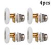 4pcs Shower Door Pulley Bathroom Sliding Glass Door Wheels Nylon Copper Roller Cabinet Eccentric Pulleys Bearing Roller Hardware