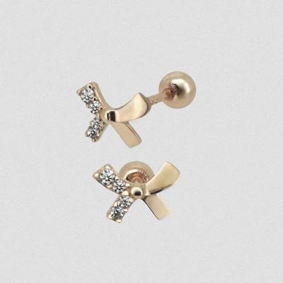 Youngglow 14k пирсинг-лента с половинкой кубического циркония