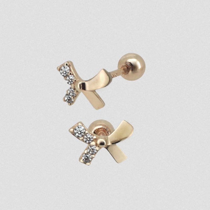 Youngglow 14k пирсинг-лента с половинкой кубического циркония