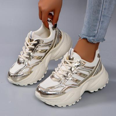 Новые дышащие и удобные низкие спортивные и повседневные туфли в сочетании цветов, модная молодежная модель, шнуровка, женские туфли, кроссовки для папы