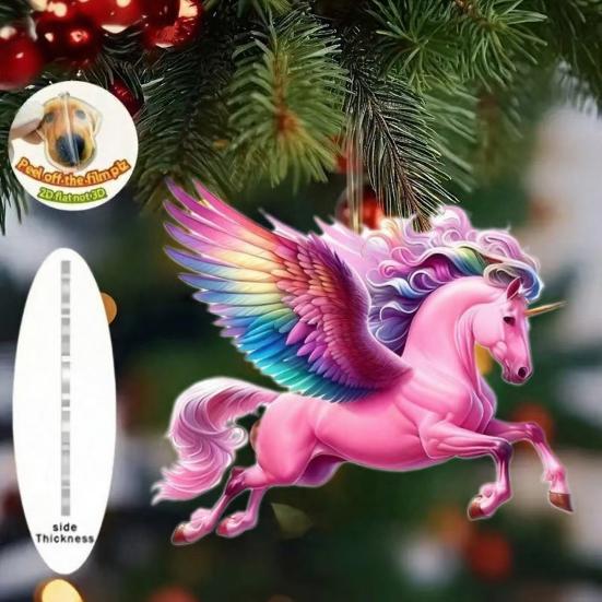 Лошадь Орнамент 2D Акриловая Лошадь Шарм для Зеркала Заднего Вида Авто Плоская Подвеска на Елку Украшение для Подвешивания в Салоне Авто для Женщин Девушек