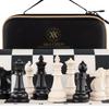 Travel Chess Set X Foldable Silicone Chess Board King Height Plastic Staunton Pieces Storage Bag A&A / 15" 15" / 3.25" /