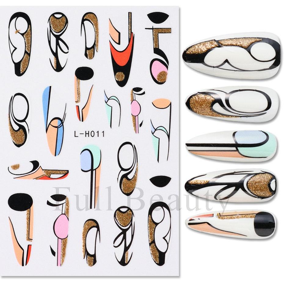 3D золотые наклейки для ногтей цветочные растения наклейки для ногтей цветочные мраморные цветочные ползунки маникюрные украшения