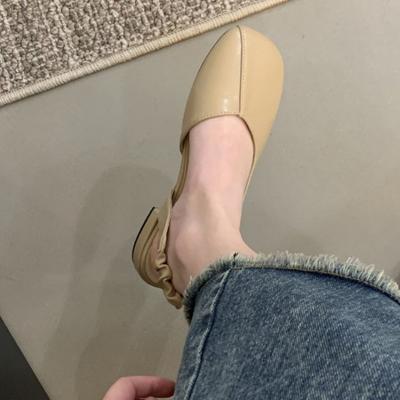 Модные Горячие Продажи 2025 Новые Летние Элегантные Женские Сандалии Модные Женские На Плоском Каблуке На Резинке Женские Туфли Лодочки для Вечеринки с Квадратным Каблуком