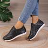 Large Size Flat Low Casual Foot Sports Shoes Sequined Solid Color Amazon Shoes