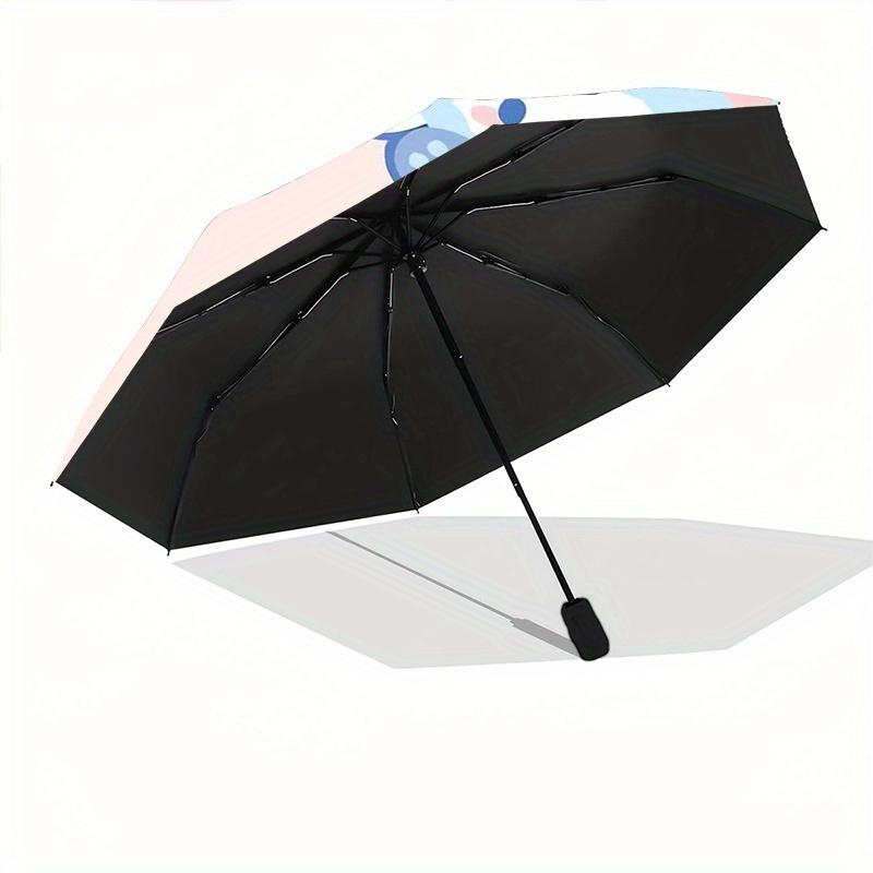 Cartoon Sanrio Cartoon Umbrella, Portable 3-Fold Compact Umbrella, Suitable for Camping, Hiking and Travel, Ideal Easter Birthday Gift for Family and