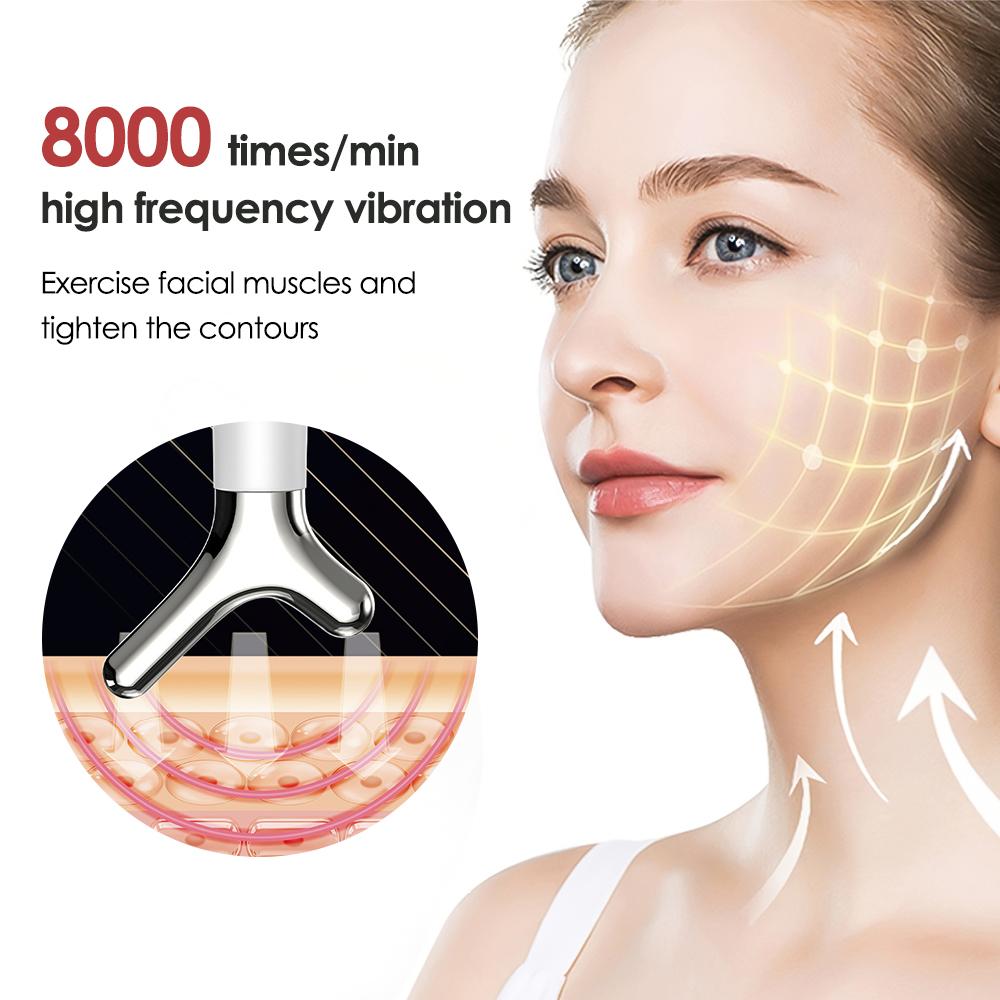 Y-shaped Face Slimming Device Electric Neck Beauty Instrument Skin Rejuvenate V Face Vibration Massager for Promote Absorption