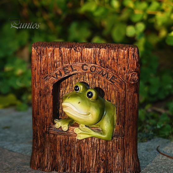 Настенное украшение в виде лягушки, статуэтка из смолы в виде лягушки, настенное украшение в виде лягушки, приветственный знак для сада, патио, двора, дерева, подарок на новоселье