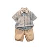 Stylish Boys Summer Outfit Set With Short Sleeve Shirt And Shorts For Ages 3-8 Years