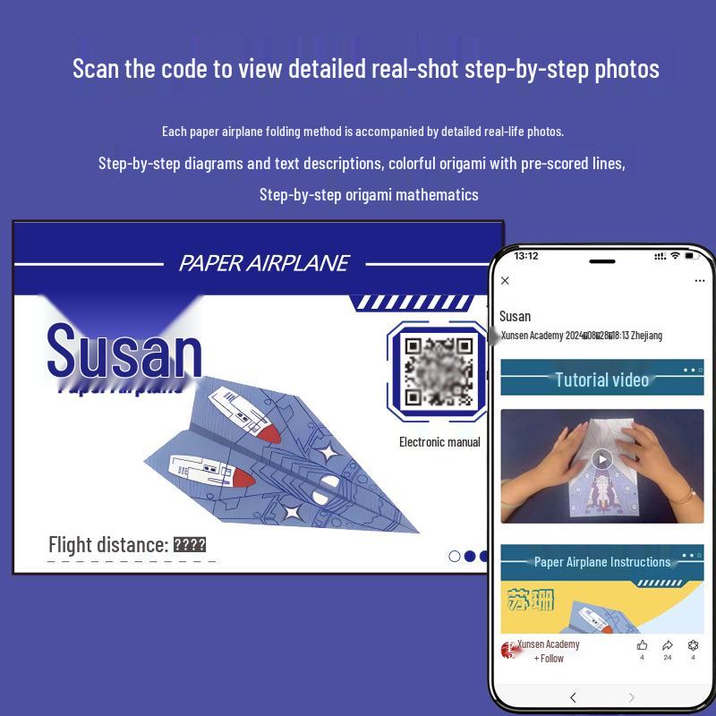 Набор для оригами 3D бумажного самолетика для начинающих: Креативная и красочная игрушка «Сделай сам» для детей