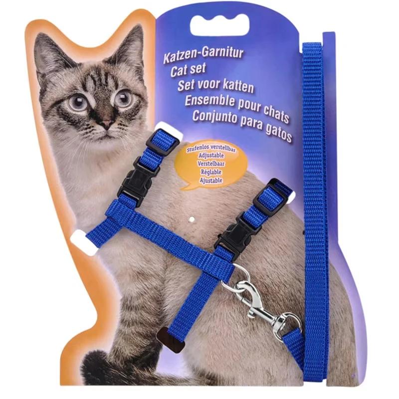 Adjustable Pet Cat Collar For Cats Cozy Nylon Rabbit Kitten Kedi Harness Leash Set Dog Cat Accessories Products For Pets