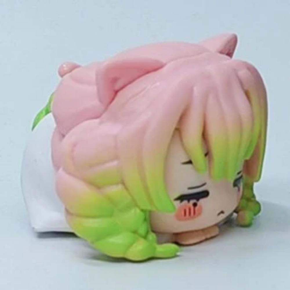 6 фигурок-призраков в стиле Q-version, спящих в позе на животе, Убийца Демонов: Клинок Истребителя Демонов, Камадо Танджиро, Камадо Незуко, Канроджи Мицури, кукольные украшения