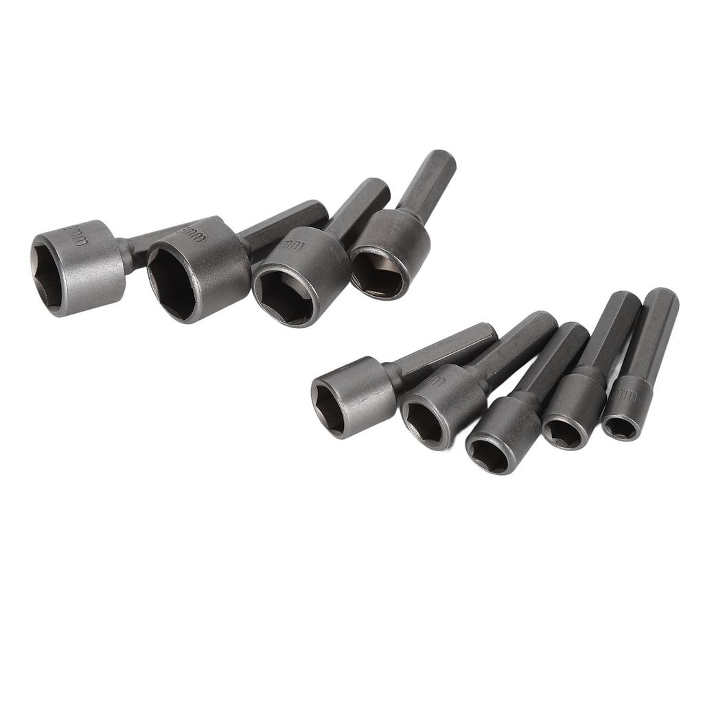 9Pcs Socket Bit 14in Hex Shank Chrome Vanadium Steel Screwdriver Sockets with Storage Holder