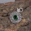 Green Emerald Gemstone Pendant Jewelry, Handmade Gorgeous Silver Pendant , 925 Sterling Silver Jewelry For Wedding Gift