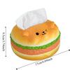 Figure Model Burger Dog Tissue Box Decorative Hamburger Fun Tissue Box  Home Decoration