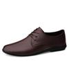 2022 Men'S Shoes Newest Genuine Leather Casual Shoes Men Oxfords British Simple Man Shoes Luxury Business Formal Wedding Male Flats