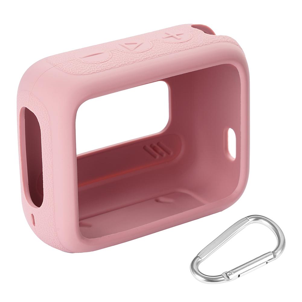 Silicone Case Cover For JBL Go 4 Speaker Travel Carrying Case with Carabiner Speaker Skin Sleeve Anti-Scratch Protective Cover