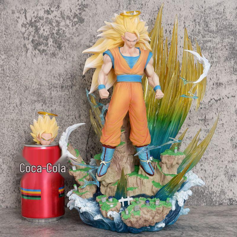 Фигурка Гоку Супер Сайян 3 из Dragon Ball - Какарот Аниме Модель Украшение 2D Игрушка