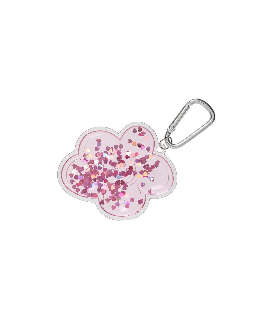 WACKY WILLY Friends Glitter Keyring Pink