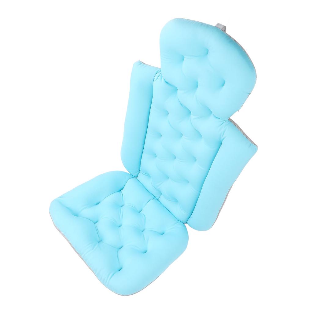 Подушка для ванны на все тело, противоскользящая, быстросохнущая, с поддержкой шеи, с присоской, синяя