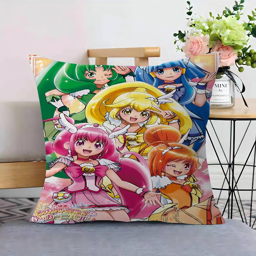 Аниме Наволочки для подушек Precure Мультяшные Декоративные на диван для дома Двусторонняя печать Короткий плюш Милый чехол для подушки