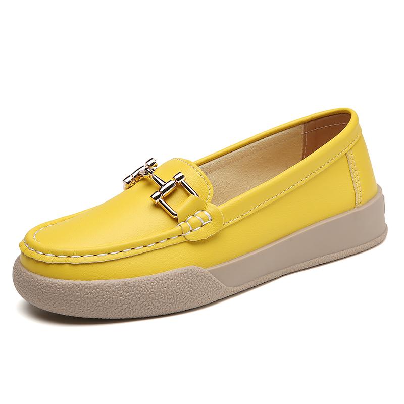 Fashion New Spring Fashion Loafers Women's Slip-on Soft-soled Moccasins Flats Shoes British Style Casual Non-slip Round Toe Nurse Shoes