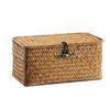 Wicker Storage Basket Woven Rattan Storage Laundry Basket With Lid Storage Osier Panier Wardrobe Size Baskets Dustcover Gifts