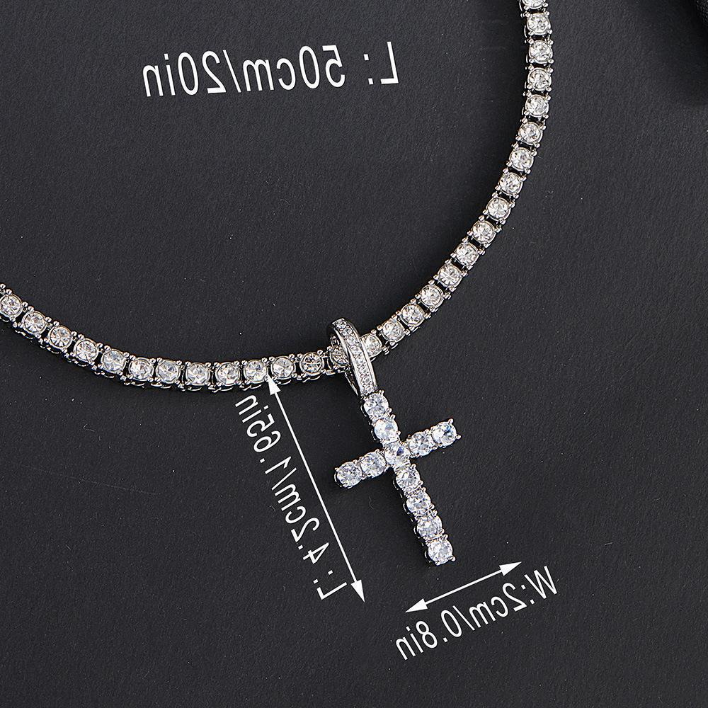 Циркониевый крест, роскошный кулон высшего качества, модное персонализированное ожерелье для мужчин и женщин.