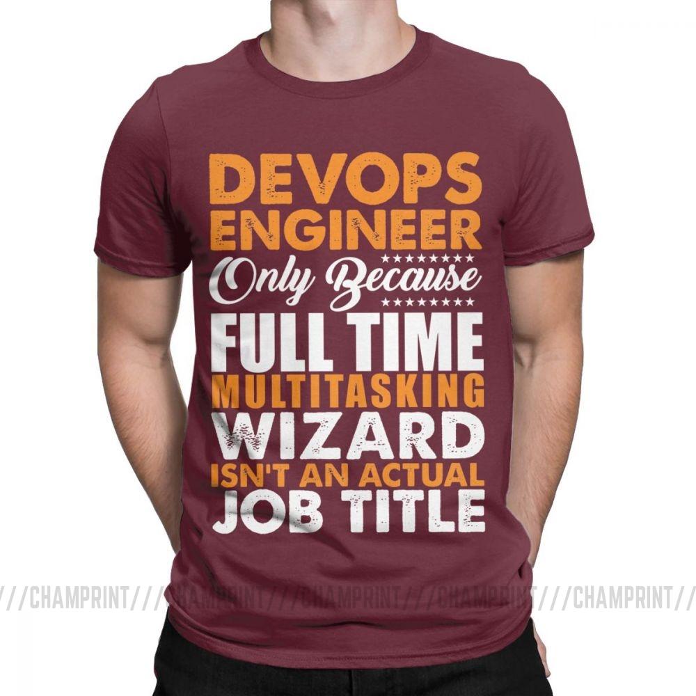 Devops T Shirts Engineer Is Not An Actual Job Title Funny Coder Programmer Men T Shirts